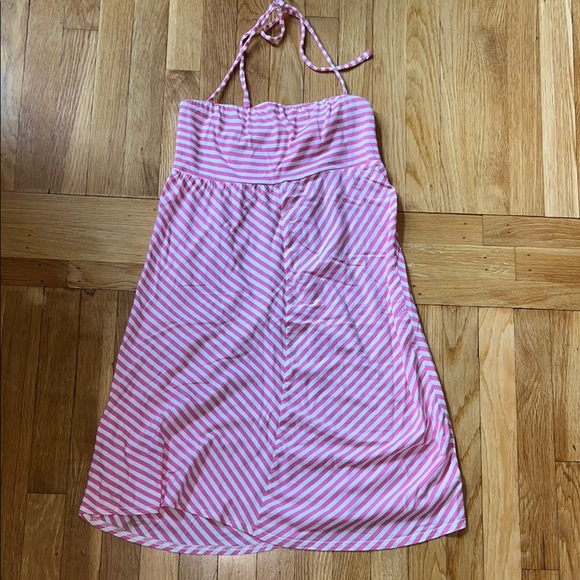 Lilly Pulitzer Dresses & Skirts - Pink and White Striped Halter Dress Vintage Lily Pulitzer